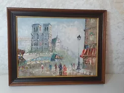 Buy Oil On Canvess Framed French Street Scene By Burnett • 9.99£