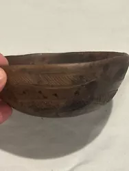 Buy Antique African PRIMITIVE Hand Carved Wood Bowl  Folk Art • 45£