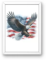 Buy Printable Digital Wall Art, Patriotic Eagle, Wall Art Download • 0.99£