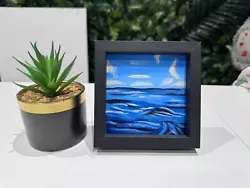 Buy Sea Waves Original Oil Painting-Tangerine Beach Water Bright Art FRAMED Homedeco • 50£