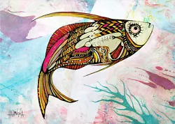 Buy ACEO Fantasy Du Fish Limited Edition Print From Original Painting By Hahonina • 3.80£