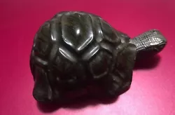 Buy Vintage SUXO Carved Stone Turtle Hand Carved Black & Brown Verdite African Stone • 196.87£