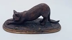 Buy F Souchal Paris Bronze Outstretched Cat Figurine Statue. “la Chatte” French Art. • 189.99£