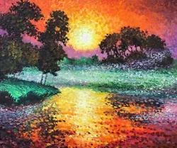 Buy  Sunset Of Dreams  20 X 24  Original Oil Painting By A. Antanenka, Palette Knife • 3,779.97£