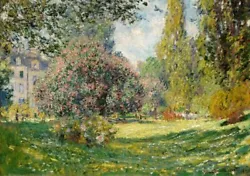 Buy Claude Monet Landscape, The Parc Monceau Fine Art Picture Painting Print A3 A4 • 8.20£