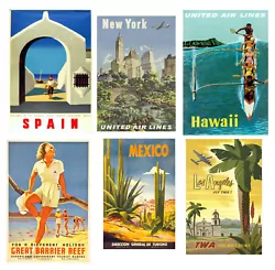 Buy Vintage Travel Posters Wall Art Prints A2 / A3 / A4 • 3.50£