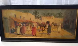 Buy 1900 Giovanni Barbaro (1864-1915)Rare Watercolour Egyptian Street Scene . Ref510 • 350£
