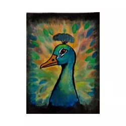 Buy ACEO Original Painting Peacock Watercolor Art • 3.64£