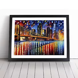 Buy New York Painted Skyline Vol.1 Wall Art Print Framed Canvas Picture Poster Decor • 29.95£