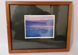 Buy Framed And Glazed Art Photo Print In Wooden Frame Sunset On A Snowy Mountainside • 9.73£