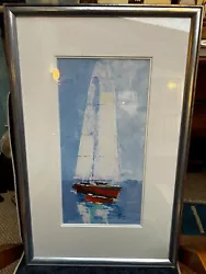 Buy Framed Oil Painting Of Sail Boat - Angel Moliner Beautiful • 89£