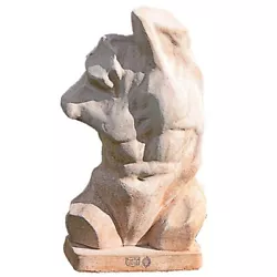 Buy Sculpture Torso Male Terracotta Italian For External Garden Or Indoor H 53cm • 285.93£