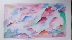Buy Abstract Watercolour Painting 12 X 21cm • 0.99£