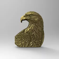 Buy Eagle Bird Sculpture Wall Hanging Plaque Decor STL Files For CNC Router 3D Model • 2.32£