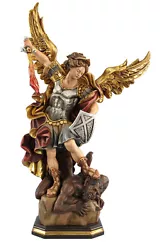 Buy Saint Michael Statue Wood Carved • 17,907.03£