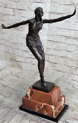 Buy XL Bronze Art Deco Statue By Chiparus - Egyptian Dancer Figurine Figure Sale • 157.48£