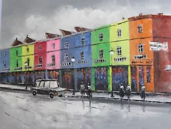Buy London Portobello Road Large Oil Painting Canvas Colourful Modern Art City Scape • 25.95£