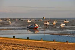 Buy Fishing Boats Thorpe Bay Beach Southend On Sea Essex England Photograph Picture • 2.99£