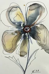 Buy Summer Still Life  Decorative Flowers Original Watercolor 24*16 Cm Semi-abstract • 25.69£