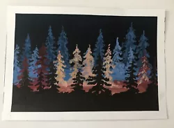 Buy SALE Original Gouache Painting  Forest Lands  By Mailartjan FREE P&P A5 In Size • 2.99£