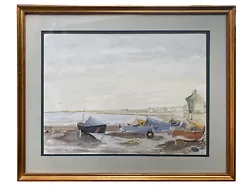 Buy Evening Newbiggin Bay - Local Artist William Bell 1989 - Seascape Watercolour • 80£
