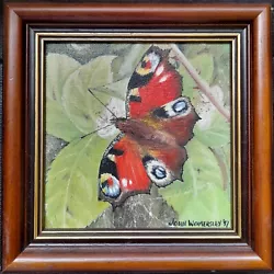 Buy My Butterfly Quartet Of Original Oil Paintings, Approx 6  Square.. Ready To Hang • 200£