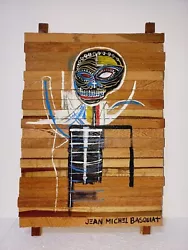 Buy Jean-Michel Basquiat (Handmade) Acrylic Painting Signed And Sealed 37x27 Cm. • 400.22£