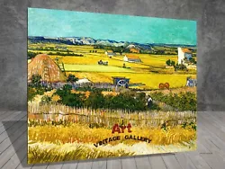 Buy Van Gogh Harvest At La Crau LANDSCAPE CANVAS PAINTING ART PRINT 702 • 6.94£