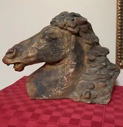 Buy Attila's Original Repro Ceramic Horse Head Bust Statue 18” • 236.25£