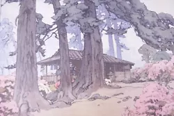 Buy Tea House In Azalea Garden Hiroshi Yoshida Japanese Woodblock Print Japan • 12.99£