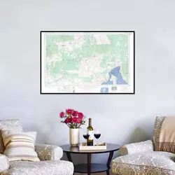 Buy Topographic Map Of Davao City Art Background Poster Painting Office Decoration • 6.14£
