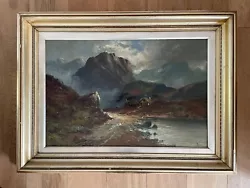 Buy Large Antique Oil Painting Landscape By H James • 150£