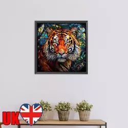 Buy Paint By Numbers Kit DIY Oil Art Tiger Picture Home Wall Decoration 40x40cm • 7.55£