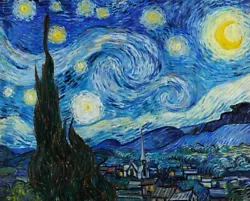 Buy Van Gogh The Starry Night Art Oil Painting Premium Paper Print Poster Gift Idea • 3.49£