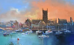 Buy Fabulous Richard Blowey Original Oil Painting Boats At Penzance Cornwall Art • 275£