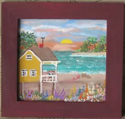 Buy  Sunset  Original Folk Art Painting By Linda Brown • 24.81£