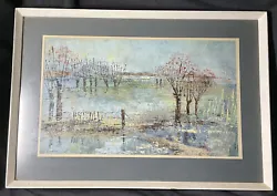Buy Original H Hanfling Oil Wash Painting Artist Picture Floods Water Framed Glazed • 245£