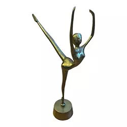 Buy Art Deco Antique Brass Figurine Statue Ballerina 17 Inches Tall • 26.24£