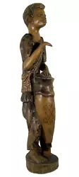 Buy African Or Oceanic Objects, Drummer, Hand-Carved Wood Sculpture (Single-Piece) • 2,789.50£