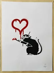 Buy Banksy Junior Love Rat Signed Edition 11/15 Mint ** • 3.20£