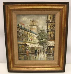 Buy CAROLINE BURNETT Parisian Street Scene SIGNED ORIGINAL Oil Painting FRAMED - I04 • 9.99£