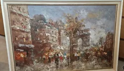 Buy W. KIRBY Oil Painting On Canvas. Parision Street Scene. • 10£