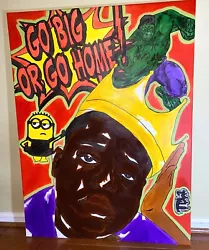 Buy “Go Big” Painting Biggie Kaws Alec Monopoly Basquiat Art Acrylic Graffiti Picass • 236.25£