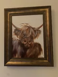 Buy Scottish Highland Cow Painting By Johnston • 35£