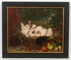 Buy Arthur Alfred De Brunel De Neuville (1852-1941)  Cat Family , Oil On Canvas • 4,286.14£