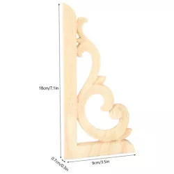 Buy 2pcs Wood Carved Corner Applique Unpainted Decal For Home Furniture UK • 5.55£
