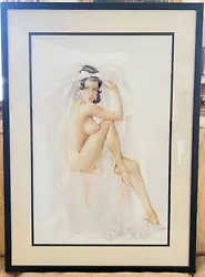 Buy Magnificent Unique Alberto Vargas Watercolor On Board Painting 'must See ' • 145,686.50£