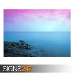 Buy COLORFUL SEASCAPE (3259) Beach Poster - Picture Poster Print Art A0 A1 A2 A3 A4 • 1.10£