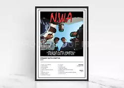 Buy NWA Sraight Outta Compton Album Single Cover Poster / Music Christmas Gift • 8£