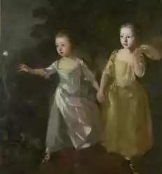 Buy Metal Sign Thomas Gainsborough The PainterS Daughters Chasing A Butterfly A4 12x • 23.99£